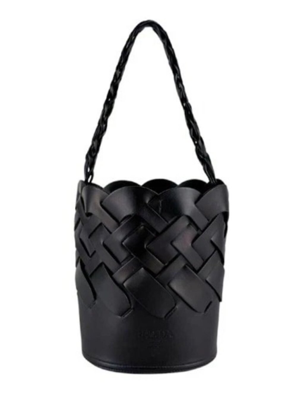 Auth PRADA Handbag Black Leather - z10472